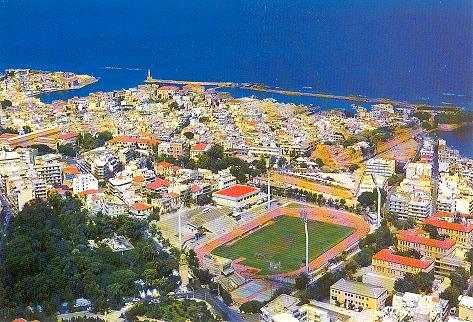 Aerial photograph of Hania - the stadium and the old town     � ADAM EDITIONS