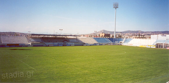 The main (west) and the north stand of Nea Efkarpia Stadium