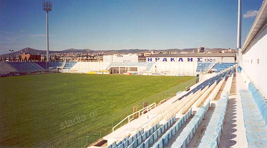 The east (right) and the north (in the background) stands of the stadium