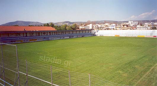 The main west stand is on the left and the north one on the right