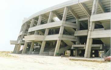 Outside the west stand