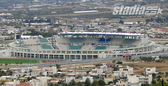 Το Πανθεσσαλικό Στάδιο από τα ανατολικά (Οκτώβριος 2004) - Click για μεγέθυνση!